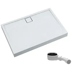 AQUABAD Duschwanne Komplettset Finca 90x100cm - Whirlpool-Badewannen mit LeakProtect Technologie für maximale Sicherheit und einfache Montage, ideal für Sanierungen und Neubauten.