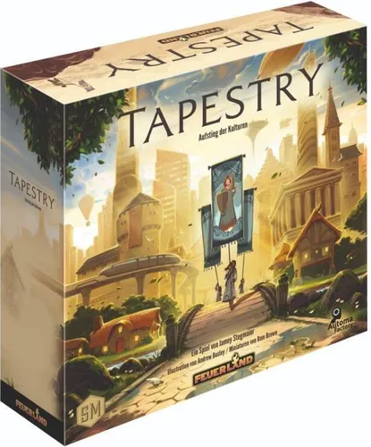 Tapestry Brettspiel - FEU63568 für 1-5 Spieler - Gesellschaftsspiel für 1-5 Spieler ab 12 Jahren, bietet 16 Zivilisationen und einfache Regeln auf 4 Seiten. Ein opulent ausgestattetes Entwicklungsspiel von Jamey Stegmaier!