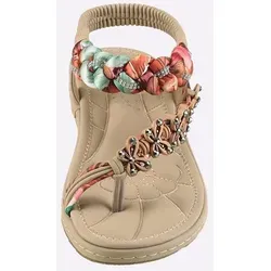 Andrea Conti Sandale Sandalette beige|bunt 37 EU