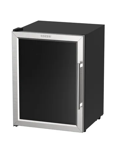Kühlschrank 60 Liter, Edelstahl/Schwarz - Kompakter Vollraumkühlschrank - Kühlschränke mit 60 Litern Kapazität, energieeffizient und ideal für kleine Küchen oder als Zweitgerät.