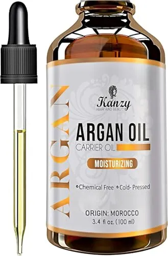 Kanzy Jojobaöl Kaltgepresst 100% Rein Gold 50ml für Haut Haare Nägel Pflegeöl Körperöl Vegan Hexanfreies Jojobaöl Anti-Aging Anti-Falten Natürlich Intensivpflege (100 ml (1er Pack), Arganöl)