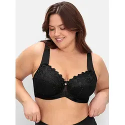 Bügel-BH SHEEGO, Damen, Gr. 120, Cup G, schwarz, 82% Polyamid, 18% Elasthan, BHs