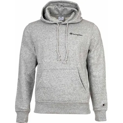 Hooded Sweatshirt Heavy Soft für Herren - Hochwertiges Champion Sweatshirt mit Kapuze, gesticktem Logo und praktischer Kängurutasche. Ideal für den Alltag und bequem zu tragen. Erhältlich in Hellgrau und Größe 2XL.