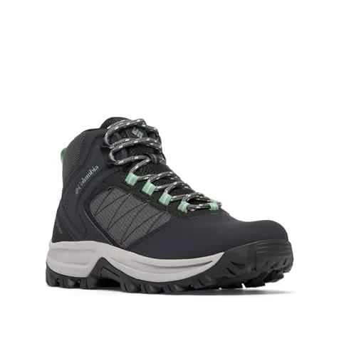 Columbia Transverse Hike Waterproof Damen Wanderschuhe - Wasserdichte Wanderschuhe in Schwarz und Sage Leaf, ideal für Outdoor-Abenteuer und optimalen Komfort auf jedem Terrain.