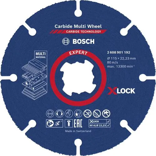 Bosch Accessories EXPERT Carbide Multi Wheel X-LOCK 2608901192 Trennscheibe gerade 115mm 1St.
