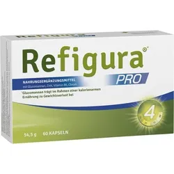 Refigura pro 60 ST - Diät Nahrungsergänzungsmittel mit Glucomannan für ein effektives Sättigungsgefühl, ideal zur Unterstützung einer kalorienarmen Ernährung.
