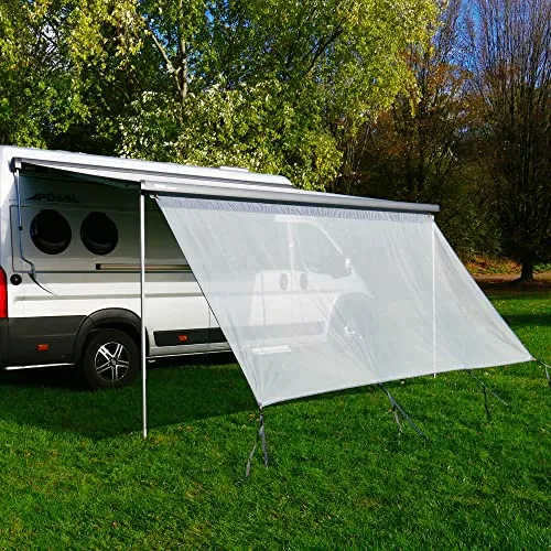 yourGEAR Capri Sun Blocker 4,8 x 2 m - Vorzelte - Wind- und luftdurchlässige Vorderwand für Markisen, bietet bis zu 60% Schatten und schützt vor UV-Strahlung. Ideal für Campingbusse und Wohnmobile.