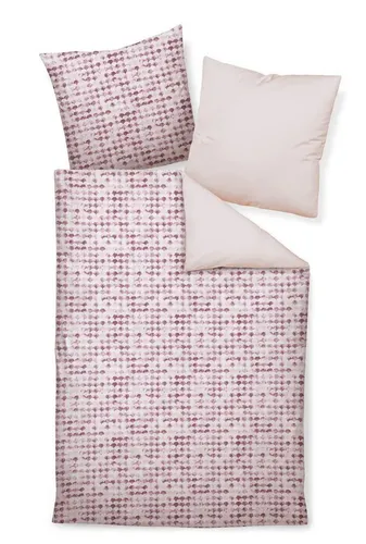 Janine Moments Mako Satin Bettwäsche 240x220 Wende Muschel mauve rosa - Hochwertige 3-teilige Wendebettwäsche aus 100% feiner Mako-Baumwolle, duftig leicht und hautsympathisch, ideal für einen erholsamen Schlaf.