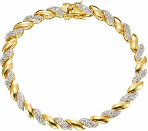 Firetti Armband mit Diamanten - Silber 925 Armschmuck - Elegantes Armschmuck aus Silber 925 mit 10 funkelnden Diamanten, perfekt für jeden Anlass. Ideal als Geschenk für Geburtstage oder Weihnachten!