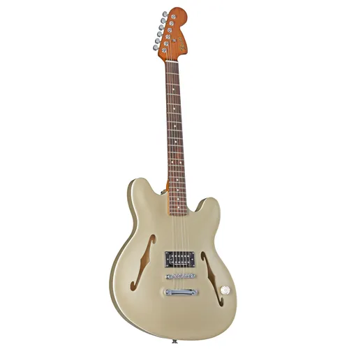 Fender Tom Delonge Starcaster E-Gitarre - E-Gitarre für den typischen Blink-182 Sound, Semi-Hollow Korpus aus Ahorn und SH-5 Duncan Humbucker für kraftvolle Riffs und wuchtige Akkorde.