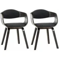 DELUKE 2er Set Stühle LONDON - Moderner Besucherstuhl in Grau/Dunkelgrau - Vielseitiger Besucherstuhl im eleganten Design mit pflegeleichtem Stoffbezug. Ideal für Warteräume oder Konferenzräume. Die Bodenschoner schützen den Boden und sorgen für Stabilität.
