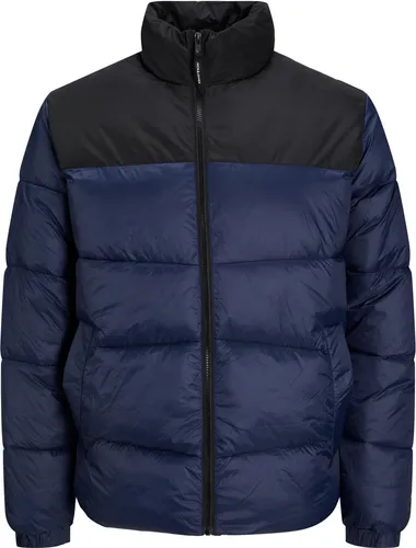 Jack & Jones JJCHILI PUFFER COLLAR Pufferjacke - Dunkelblau - L - Stylische Pufferjacke für die Übergangszeit. Hergestellt aus recyceltem Polyester, bietet sie sowohl Komfort als auch Nachhaltigkeit. Perfekt für jeden Tag!