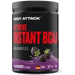 Body Attack Extreme Instant BCAA - 500g Green Apple - Mikrofeines BCAA-Pulver für den idealen Support: 10.000 mg BCAA pro Portion im optimalen Verhältnis 2:1:1. Perfekt für Sportler, die Geschmack und Leistung kombinieren möchten.