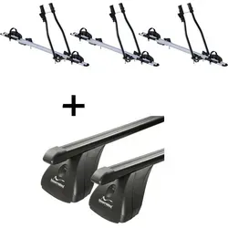 VDP Dachträger für Alfa Romeo Giulietta 5 Türer ab 2010 - Dachgepäckträger Set mit 3x SAGITTAR Fahrradträgern für sicheren Transport von Fahrrädern. Hochwertige Aluminium- und Stahlkonstruktion, ideal für Sport- und Tourenräder bis 15 kg.