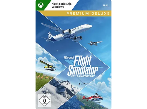 Microsoft Flight Simulator 40th Anniversary Premium Deluxe Edition - Multiplattform - Download-Spiel für PC mit 47 originalgetreuen Luftfahrzeugen und 45 maßgeschneiderten Flughäfen. Erleben Sie das 40-jährige Jubiläum mit neuen Hubschraubern und historischen Flugzeugen!