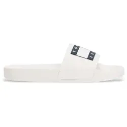 Tommy Jeans Damen Badeschuhe Flag Pool Slide Badelatschen, Weiß (Ecru) - Stylischer Komfort für den Sommer - Dusch- & Badeschuhe für Damen mit hochwertigem Design und optimaler Passform, ideal für Wellnessurlaube und lässige Sommer-Outfits.