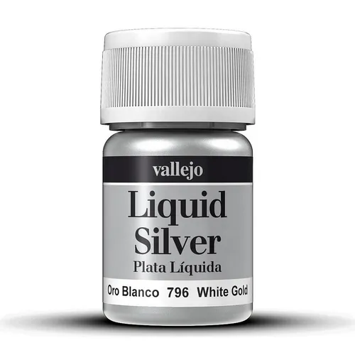 Vallejo 70796 Weißgold, Auf Alkoholbasis, Metallic, 35 ml