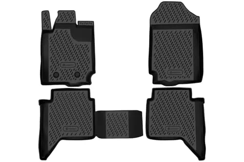 LEMENT Auto-Fußmatten für FORD Ranger 2011-2023 - Passgenaue 3D Gummimatten für optimalen Allwetterschutz, robust und langlebig, einfach zu reinigen, ideal für jedes Wetter und perfekt auf Ihr Fahrzeugmodell abgestimmt.