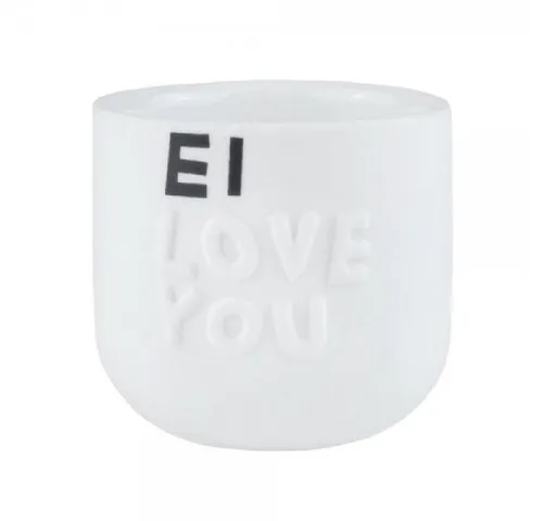 Räder Eierbecher Design Eierbecher Guten Morgen Ei love you Weiß