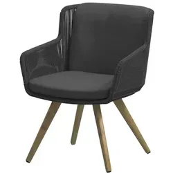 4Seasons Flores Dining Sessel inkl. 2 Kissen - Anthrazit