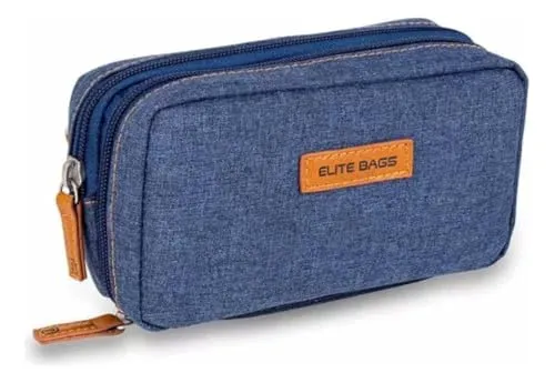Elite Bags EB14.017 Diabetiker-Tasche Blau Bitone - Insulintasche in stylischem Blau Bitone, ideal für die sichere Aufbewahrung von Diabetes-Zubehör, Maße: ca. 18 x 3 x 9 cm.