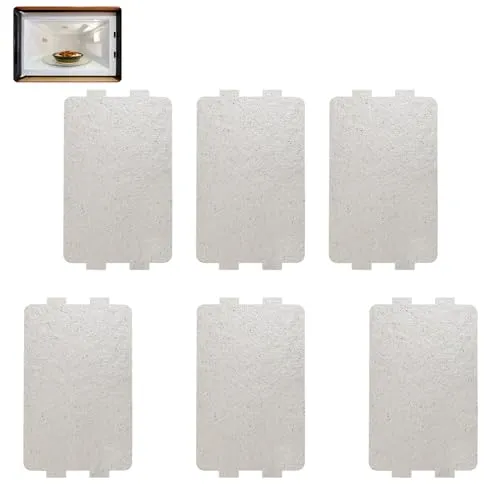 Pack of 6 Mica Plates, Waveguide Cover, Mica Plates, 6.5 x 11.5 cm, Microwave Oven Mica Plate, Sheet Replacement Repair Accessories, Mica Disc Microwave for All Microwaves