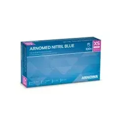 ARNOMED Nitril Blue Einmalhandschuhe, puderfrei, blau 351-XS , 1 Packung = 100 Stück, Größe XS
