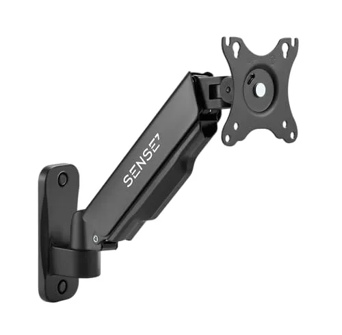SENSE7 HANG WALL Monitor Wandhalterung für 17-32 Zoll - Hochwertige Wandhalterung mit 360° Drehung für optimale Ergonomie. Integrierte Kabelführung sorgt für Ordnung am Arbeitsplatz. Ideal für 17-32 Zoll Monitore, VESA-kompatibel.