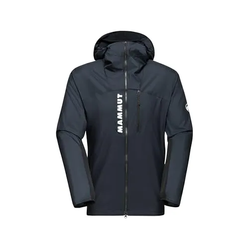 Mammut Aenergy WB Hooded Jacket Men Black (XL) - Funktionsjacke für Abenteuer, ideal gegen Windchill beim Wandern, Skitouren und Klettern. Leicht, atmungsaktiv und mit helmtauglicher Kapuze – perfekt für jedes Outdoor-Event.