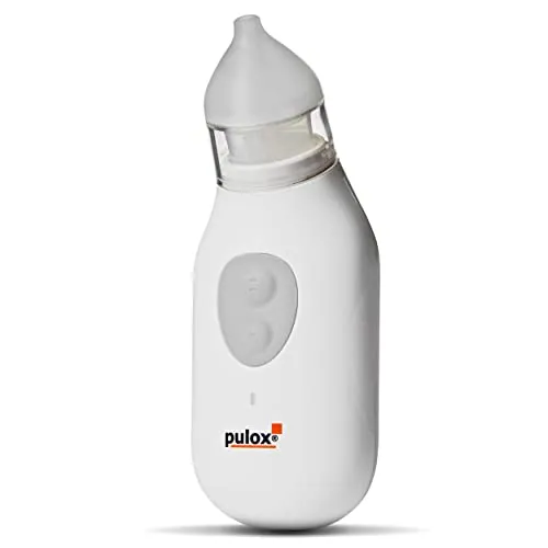 Pulox NA-53 Elektrischer Nasensauger - Zum Absaugen von Nasensekret bei Babys und Kindern - Inkl. 2 Silikon-Aufsätze