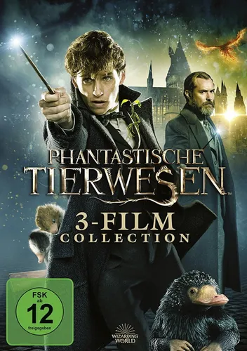 Phantastische Tierwesen 3-Film Collection - Erlebe die magische Welt mit dieser DVD-Box! Die Sammlung bietet ein fantastisches Abenteuer und ist ideal für Filmabende mit der Familie oder Freunden.