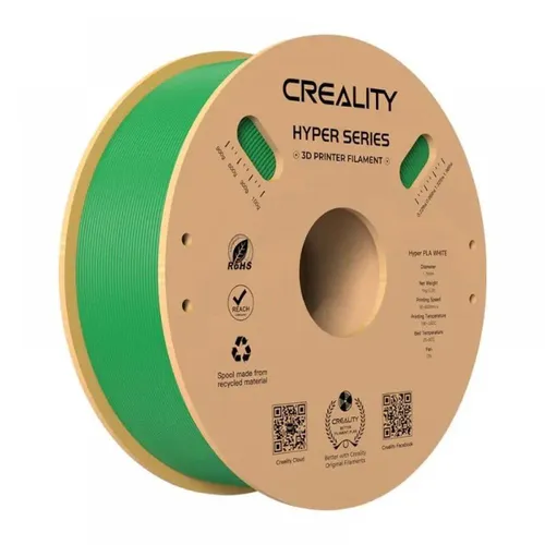 Creality Hyper PLA 1.75 mm - Grünes 3D Filament - 3D Filament, 1.75 mm, 1000 g, umweltfreundlich und einfach zu drucken für qualitativ hochwertige 3D-Modelle.