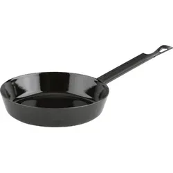 RIESS Mini Emaillepfanne 16 cm, schwarz - Universalpfanne für energiesparendes Kochen, hitzebeständig bis 450°C und ideal für kleine Portionen oder Saucen. Perfekt für alle Herdarten, inklusive Induktion.