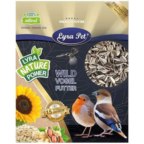 Lyra Pet® Sonnenblumenkerne gestreift 25 kg - Vogelfutter für Wildvögel, reich an Nährstoffen und ideal für die Aufzucht von Jungvögeln. Die feste Schale fördert natürliche Fähigkeiten und sorgt für langanhaltenden Futterspaß.