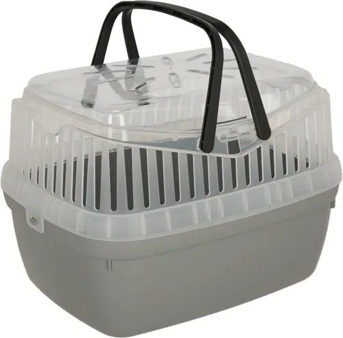 Kaninchen-Transportbox Portobello - Tier-Transportbox 30x23x23cm, aus robustem Kunststoff mit praktischen Tragegriffen und von oben zu öffnen