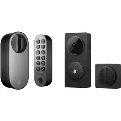 Aqara Smart Lock U200 + G410 schwarz - Intelligentes Türschloss mit 2K Auflösung und breitem Sichtfeld. Bietet zuverlässige Sicherheit mit Radarerkennung und flexibler Speicheroption. Kompatibel mit gängigen Smart Home Systemen.