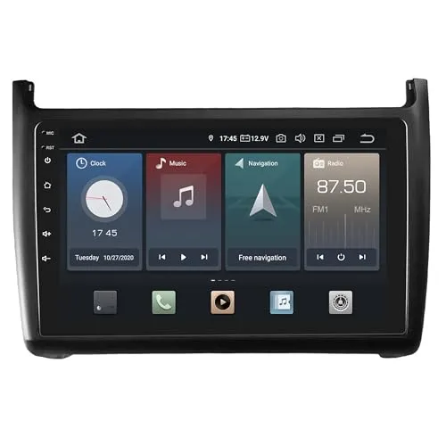 Volkswagen Polo V 6C 6R 9" Touchscreen Android Autoradio - Car-Multimedia-System mit Android 12, integrierten Carplay & Android Auto Funktionen, Plug & Play Einbau, ideal für Technikbegeisterte, die ihr Fahrerlebnis aufwerten möchten.