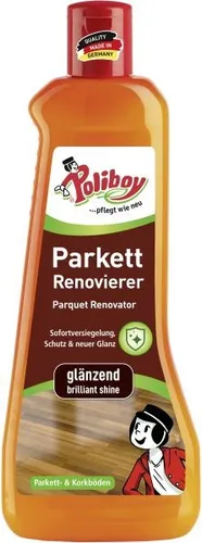 Holzbeschichtung Poliboy Parkett Renovierer, glänzend 500 ml Sofortversiegelung und neuer Glanz für strapazierte Böden