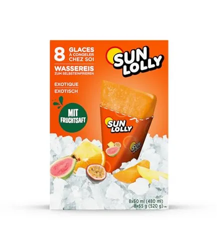  Sun Lolly Exotic, Wassereis, 8 Packungen 5,08€/1l