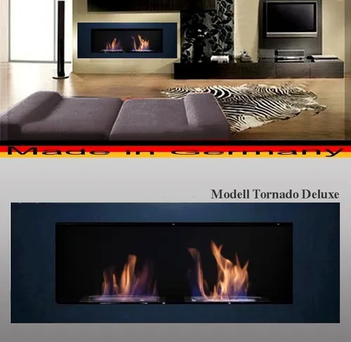 CHEMINEE Ethanol Kamin Tornado Deluxe - Moderner Gel-Kamin ohne Schornstein, ideal für jeden Raum. Breite 110 cm, aus robustem Stahlblech, perfekt für gemütliche Abende.