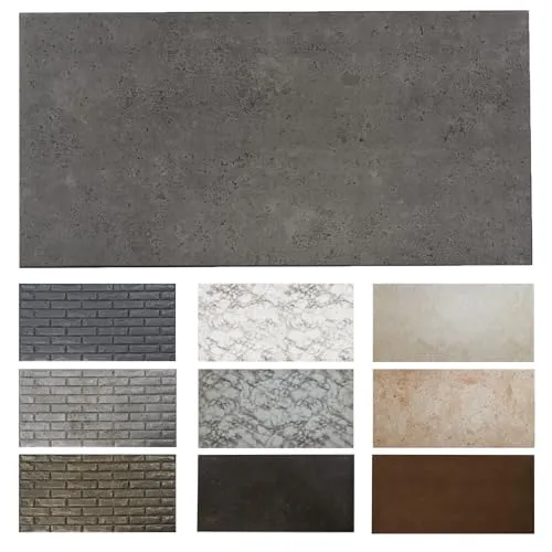 MDEKOR Wandpaneele Beton 50x100 cm | 3D Wandverkleidung in Betonoptik - 3D-Wandpaneele aus leichtem XPS, nur 4,5 mm dick, ideal für stilvolle Innenräume. Pflegeleicht und einfach zu montieren, für eine langlebige Wandgestaltung.
