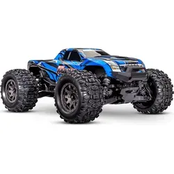 Traxxas Mini-Maxx 4x4 Elektro Monstertruck Brushless RTR Blau – 50 km/h - RC-Modelle: Hochgeschwindigkeits Monstertruck mit 50 km/h, ideal für Off- und Onroad-Abenteuer, ausgestattet mit leistungsstarkem Brushless-Motor und Allradantrieb.