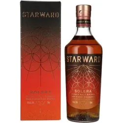 Starward SOLERA Single Malt Whisky 43% Vol. 0,7l - Ausgezeichnete Qualität - Whisky aus Melbourne, goldgekrönt und mit tropischen Fruchtaromen. Reift in Apera-Fässern für einen einzigartigen Geschmack. Ideal für Whisky-Liebhaber und Geschenke.