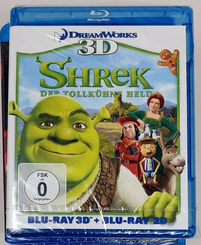 SHREK - Der tollkühne Held 3D (3D+2D Combo, Blu-ray, 2011) ✰NEU✰