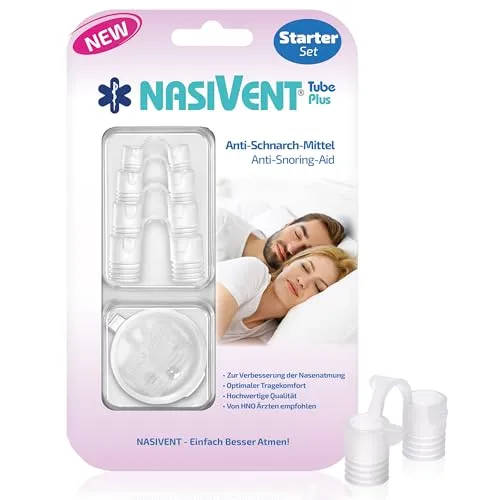 NASIVENT PREMIUM Anti Schnarch Mittel - Starter Set, effektiver Nasendilatator für verbesserte Nasenatmung und weniger Schnarchgeräusche