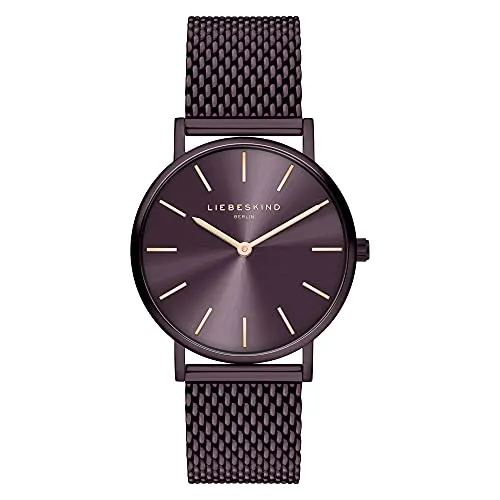Liebeskind Berlin Armbanduhr LT-0299-MQ IP Purple Leaf - Elegante Damenarmbanduhr mit 18 mm Bandbreite, perfekt für stilbewusste Frauen, die ein modisches Statement setzen möchten.
