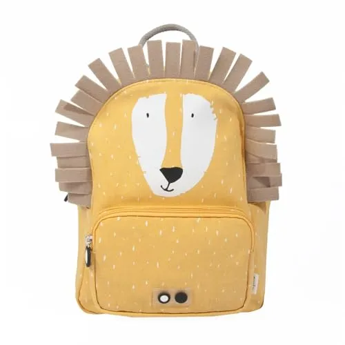 Trixie Baby Backpack - Mr. Lion - Schulranzen für Kinder mit verstellbaren, gepolsterten Schulterriemen und praktischem Griff. Ideal für den ersten Schultag oder Freizeitaktivitäten!