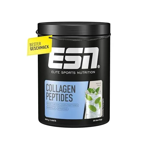 ESN Collagen Peptides 300g Dose - Natural-Neutral - Nahrungsergänzungsmittel mit TENDOFORTE®, FORTIGEL® und VERISOL® für gesunde Haut, Haare und Nägel. Angereichert mit Vitamin C, Zink & Kupfer für optimale Unterstützung.