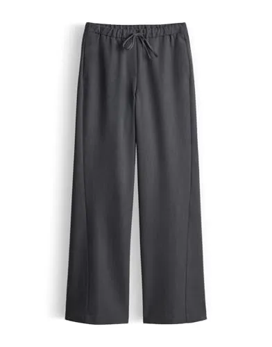 OPUS Damen City Pants | MELANE Dynamic Wide Leg Pants in warm Grey Melange, Größe 38 - Die OPUS Wide Leg Pants vereinen modernes Design mit hohem Tragekomfort. Ideal für stilbewusste Frauen, die vielseitige Outfits schätzen. Hergestellt aus hochwertigem Material für ein angenehmes Tragegefühl.