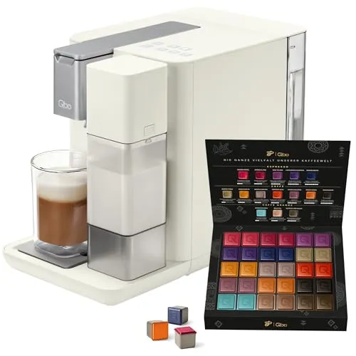 Tchibo Qbo MILK MASTER Premium Kapselmaschine - 1-Tassen-Kaffeemaschine mit abnehmbarem 300ml Milchtank für perfekten Milchschaum und 30 recyclebare Kapseln in 15 Sorten für vielfältigen Kaffeegenuss.
